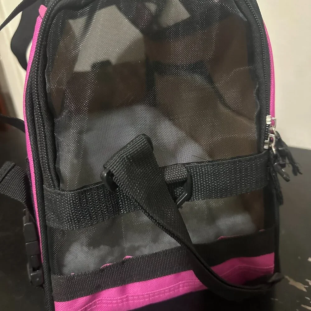 😻 🐶 🐾 💞 Pink & Black Comfort Pet Carrier - Small Dog/Cat Travel Tote Bag